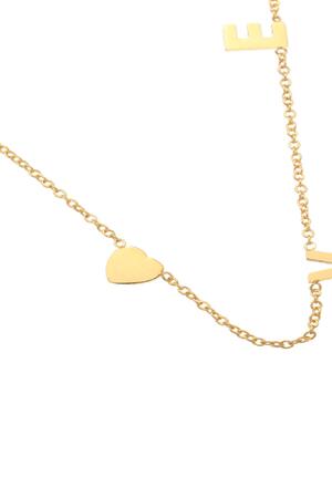 Collana Lettere d'amore Gold Stainless Steel Standard h5 Immagine5